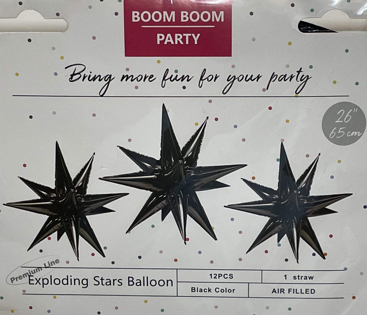 Black Starburst 26″ Balloon – instaballoons Wholesale