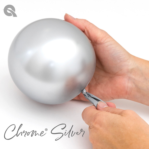 Chrome Silver Latex Balloons by Qualatex