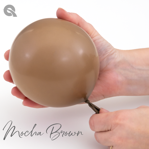 Mocha Brown Latex Balloons by Qualatex