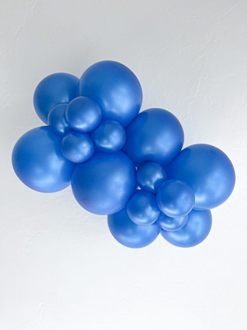 Metallic Blue Latex Balloons by Tuftex