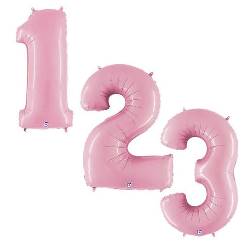 Pastel Pink Numbers Betallic