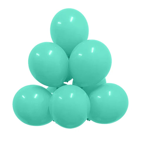 Pastel Turquoise Latex Balloons by GloMex