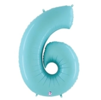 Pastel Blue Numbers Betallic