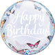 Bubble Birthday Soft Butterflies 22" Balloon