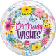 Bubble Birthday Wishes Floral 22" Balloon