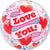 Bubble Love You Heats and Ribbon 22" Balloon