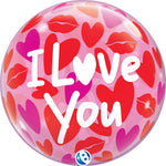 Bubble I Love You Kisses 22" Balloon