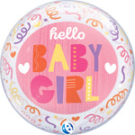 Bubble Baby Girl Streamers 22" Balloon