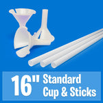 16″ Standard Balloon Cups & Sticks Cups Only - 100 Pack