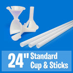 24″ Standard Balloon Cups & Sticks Cups Only - 100 Pack