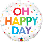 Oh Happy Day Confetti 18" Balloon