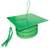 Graduation Cap Paper Lantern Weight Green (6 count)