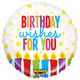 Birthday Wishes - Mighty Bright 21" Balloon