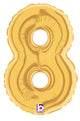 Gold Number 8 (requires heat-sealing) 7″ Balloon