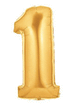 Gold Number 1 (requires heat-sealing) 7″ Balloon