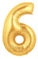 Gold Number 6 (requires heat-sealing) 7″ Balloon