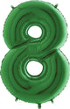 Green Number 8 34" Balloon