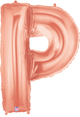 Rose Gold 34" Letter P Balloon