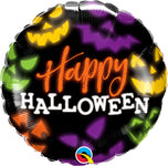 Happy Halloween Jack-O-Lantern Faces Aglow 18" Balloon