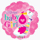 Baby Girl Stork 9" Air-fill Balloon (requires heat sealing)