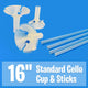 16″ Balloon Cups & Sticks (10 pack)