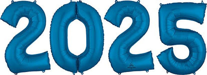 2025 Anagram Numbers Kit - Blue 34″ Foil Balloon by Anagram from Instaballoons