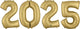 2025 Anagram Numbers Kit - White Gold 34″ Balloon