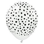 Kalisan Safari Cheetah - White W/ Black Ink 12″ Latex Balloons (25 count)