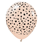 Kalisan Safari Cheetah - Blush W/ Black Ink 12″ Latex Balloons (25 count)