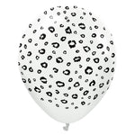 Kalisan Safari Leopard - White 12″ Latex Balloons (25 count)