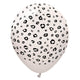 Kalisan Safari Leopard - White Sand W/ Black Ink 12″ Latex Balloons (25 count)