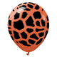 Kalisan Safari Giraffe - Rust Orange 12″ Latex Balloons (25 count)