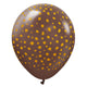 Kalisan Safari Cheetah - Chocolate Brown W/ Gold Ink 12″ Latex Balloons (25 count)