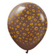 Kalisan Safari Leopard - Chocolate Brown W/ Gold Ink 12″ Latex Balloons (25 count)