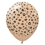 Kalisan Safari Leopard - Desert Sand W/ Black Ink 12″ Latex Balloons (25 count)