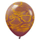 Kalisan Safari Snake - Burgundy W/ Gold Ink 12″ Latex Balloons (25 count)