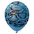 Kalisan Safari Snake - Mirror Blue W/ Black Ink 12″ Latex Balloons (25 count)