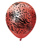 Kalisan Safari Mutant - Mirror Red W/ Black Ink 12″ Latex Balloons (25 count)