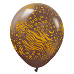 Kalisan Safari Mutant - Chocolate Brown W/ Gold Ink 12″ Latex Balloons (25 count)