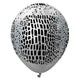 Kalisan Safari Crocodile - Mirror Silver W/ Black Ink 12″ Latex Balloons (25 count)