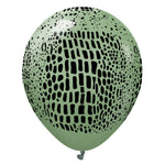 Kalisan Safari Crocodile - Eucalyptus W/ Black Ink 12″ Latex Balloons (25 count)