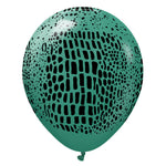 Kalisan Safari Crocodile - Sage W/ Black Ink 12″ Latex Balloons (25 count)