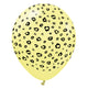 Kalisan Safari Leopard - Macaron Yellow W/ Black Ink 12″ Latex Balloons (25 count)