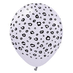 Kalisan Safari Leopard - Macaron Lilac W/ Black Ink 12″ Latex Balloons (25 count)