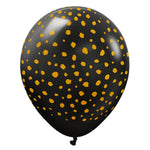 Kalisan Safari Cheetah - Black W/ Gold Ink 12″ Latex Balloons (25 count)