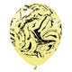 Kalisan Space Nebula - Macaron Yellow W/ Black Ink 12″ Latex Balloons (25 count)