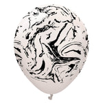 Kalisan Space Nebula - White Sand W/ Black Ink 12″ Latex Balloons (25 count)