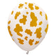 Kalisan Safari Cow - White Sand W/ Gold Ink 12″ Latex Balloons (25 count)