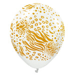 Kalisan Safari Mutant - White W/ Gold Ink 12″ Latex Balloons (25 count)