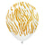 Kalisan Safari Tiger - White W/ Gold Ink 12″ Latex Balloons (25 count)